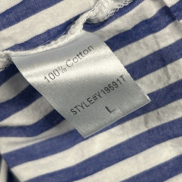 Tuckernuck Pomander Place Kenzo Mini Dress Womens Large Blue White Stripe Tiered - Picture 3 of 8